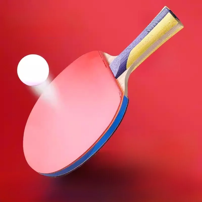 professional-grade-pong-racket-long-handle-double-side-for-primary-school-students-beginners-kit-horizontal-grip
