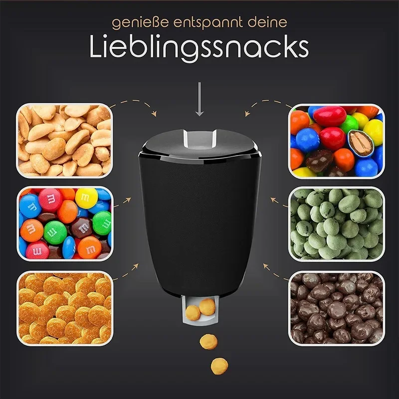 Portable Snack Cups Peanut Dispenser Non-stick Hand Storage Cup Silicone Snack Mugs Automatic Feeder Supplies Household Goods