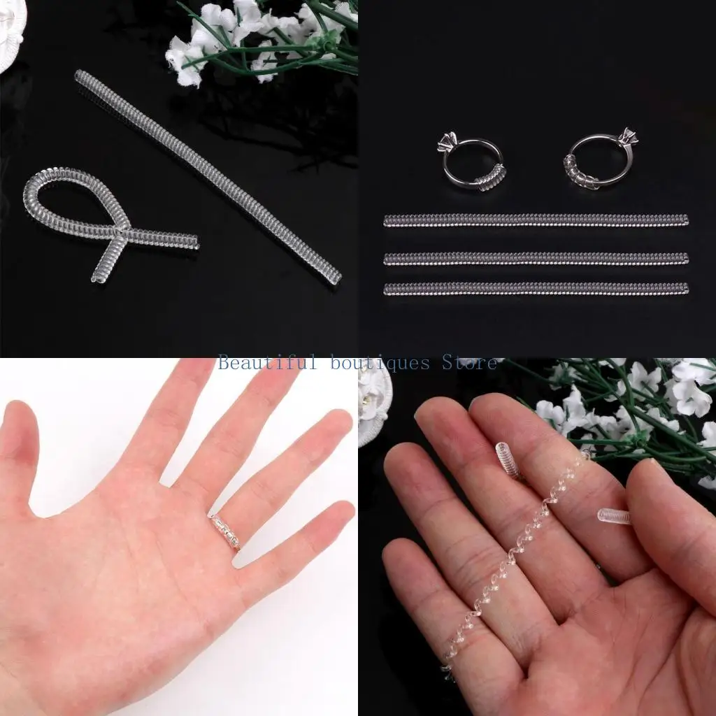U4LF 10 Pcs/Set Invisible Ring Reducer Guards Ring Size Adjuster for Loose Ring Prevent Rings from Loosening & Slipping Off