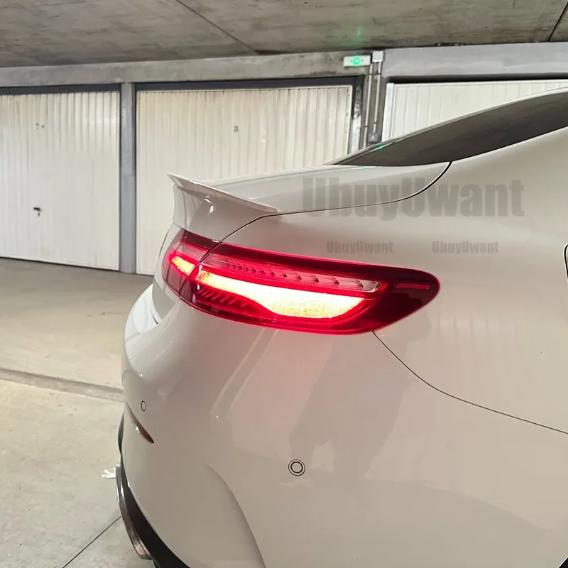 2016 To Up For Mercedes Benz E Class Coupe W213 W238 C238 2 Door E200 E400 Spoiler Wing Lip By Glossy Black Carbon Fiber Look - view 3