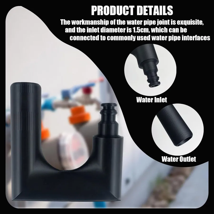 1Pc Black Pool Fill Hose Holder, Stable Precise Water Flow Guide Pipe Fixer Anti-slip Hose Bracket for Swimming Pool SPA Pond