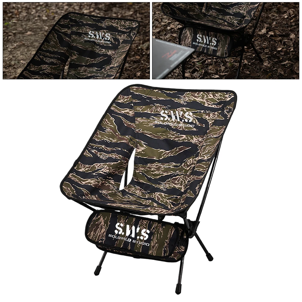 Ultralight Folding Chair Oxford Cloth Travel Moon Chair Portable Foldable Camping Chair for Outdoor Camping Hiking Fishing