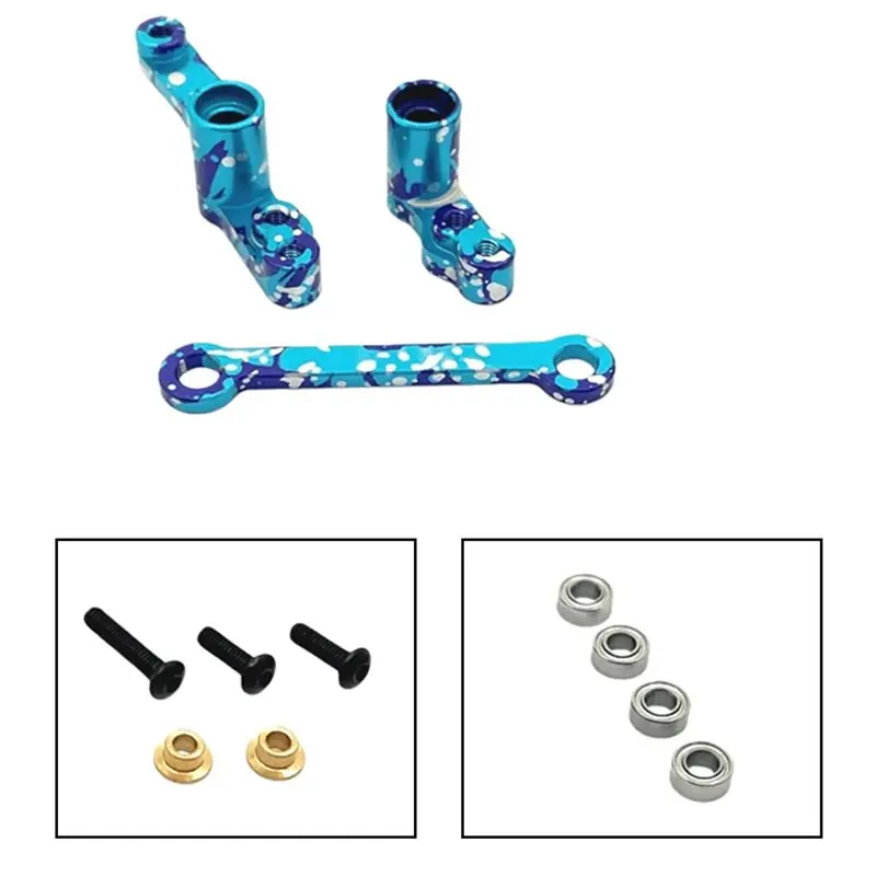 ABXE-For MJX 1/16 RC Car Accessories- Upgrade Steering Assembly Kit(16212 16213 16218) Blue Camo