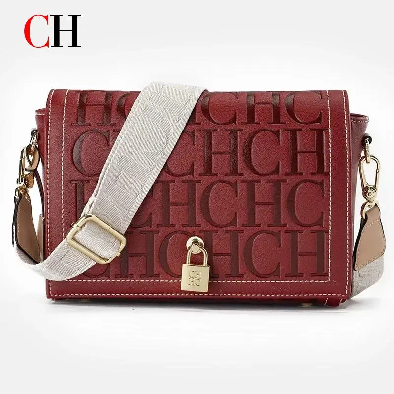 CH Fashion Women's Crossbody Bag Letter Print High Quality PU Material Trend Fashion Elegant Classic Style Ladies Bag