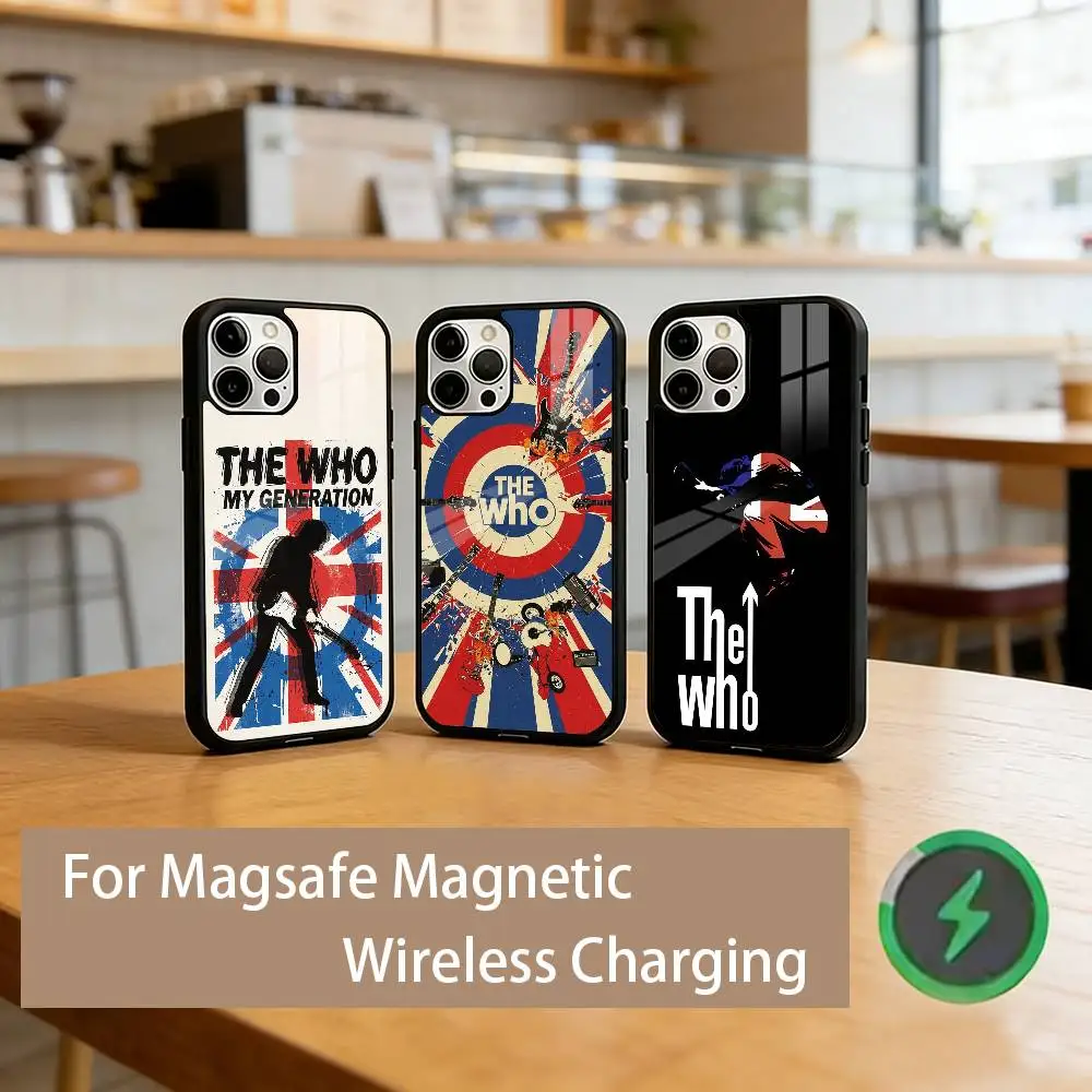 The W-Who Band Phone Case For iPhone17,16,15,14,13,12,11 Plus,Pro Magnetic For Magsafe Wireless Charging