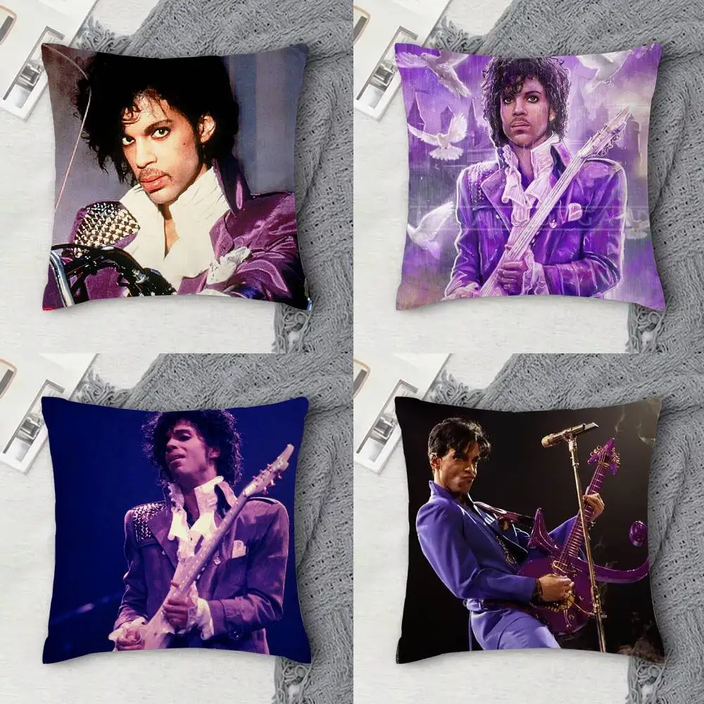 

Purple Rain P-Prince Double-sided Printed Square Decorative Cushion Cover for Sofa Living Room Home Decor