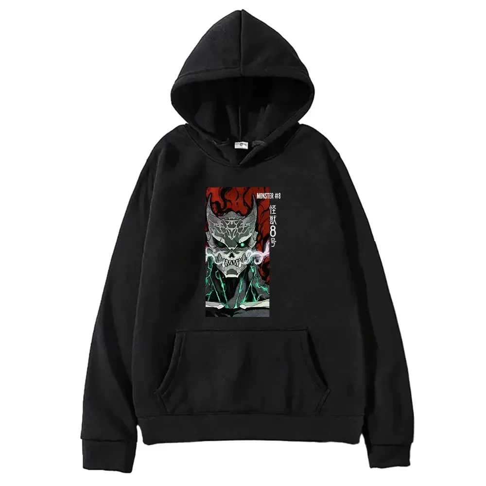 

Manga Kaiju No.8 Print Sweatshirt Fall Long Sleeve Fleece Soft Hoodies Harajuku Oversized Anime Printed Streetwear Clothing