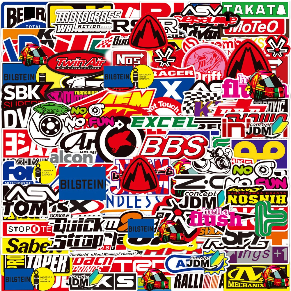 10/30/50/100pcs JDM Racing Car - Kids Toys Logo recension och pris