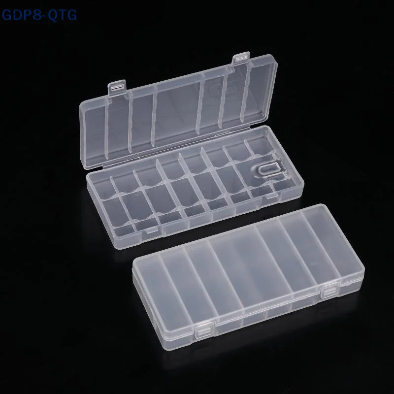 1/3/5Pcs Hard Container Holder Case 8 Slots Transparent Plastic Battery Storage Box For AAA/AA Battery Organizer Accessories