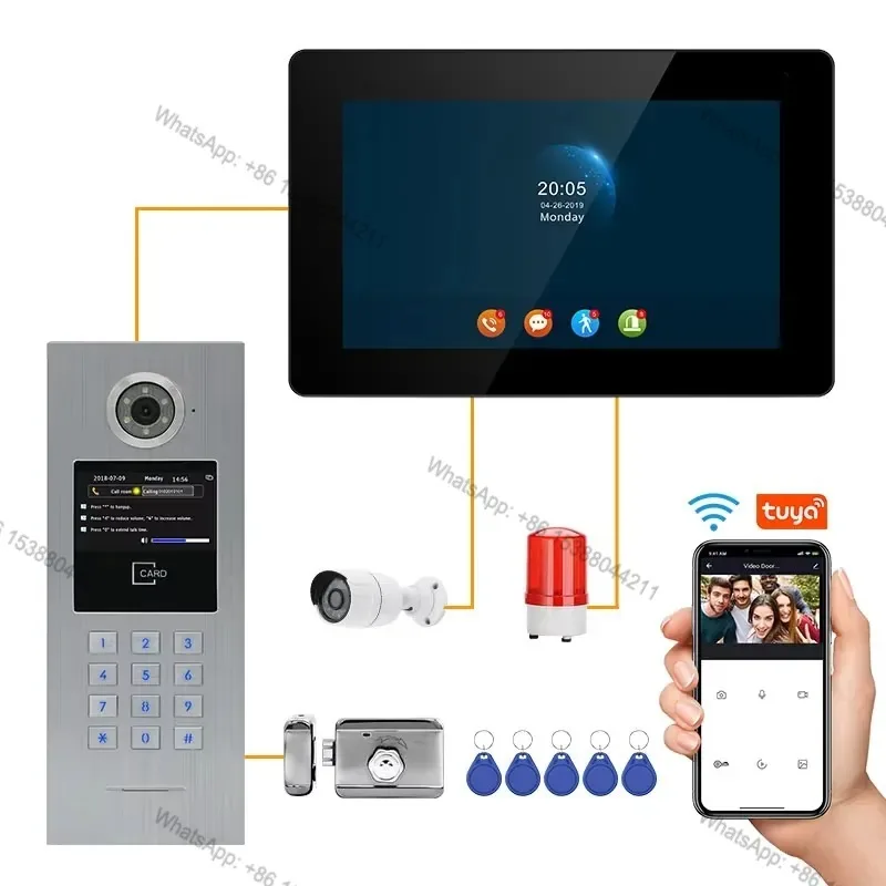 Hot Sale Bcomtech 7 Inch TFT LCD Video System 1080P HD App Control DC Power Easy Installation Door Phone Motion