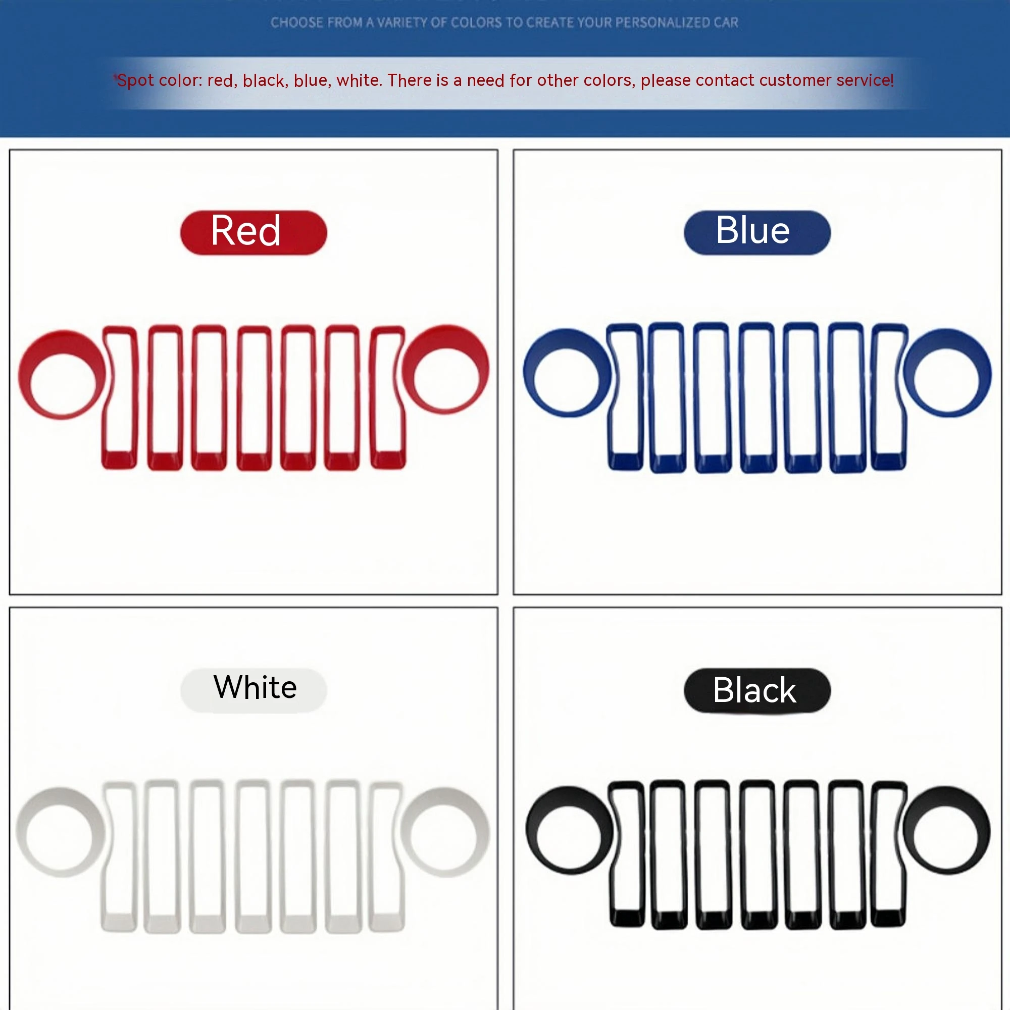

For Wrangler Jl Mesh Front Grille Grill Insert Headlight Light Cover Trim for Jeep Wrangler Jl Jlu 2018-2022 Baby Blue Exterior