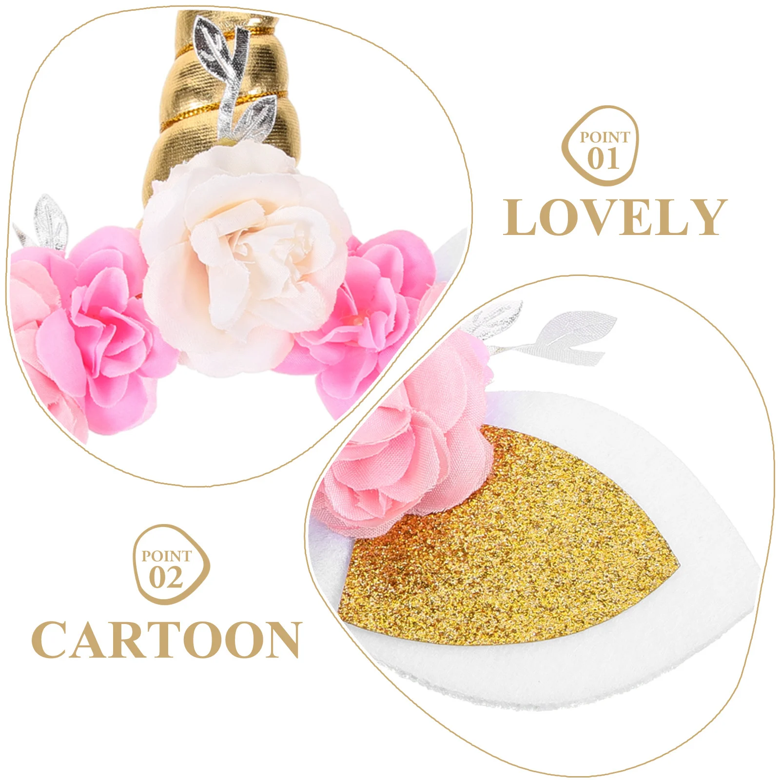 

Gold Hair Accessories Children Headdress Unicorn Headband for Girls Hoop Kids Headbands