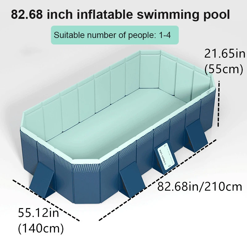 Frame Swimming Pool Family No Inflation Folding Large Giant Family Swimming Pool Yard And Garden Home Kids Children Summer