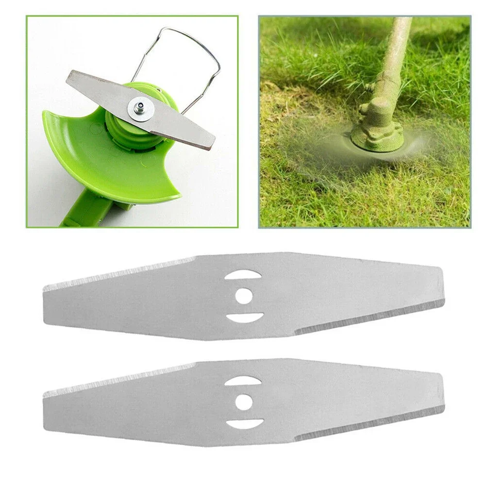 Lawn Mower Saw Blades Grass String Trimmer Head Lawn Mower Fittings Metal Metal Blades Replacement Saw Blades 2PCS