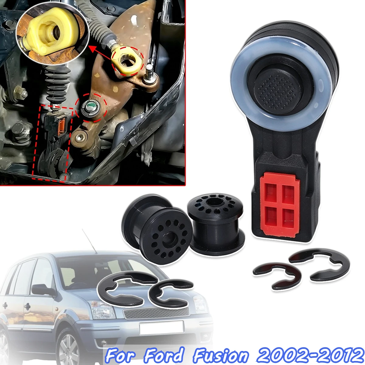 Shifter Cable Collet Bushing For Ford Fusion 2002 - 2012 Manual Gear Shift Selector Linkage Lever End Pivot Sleeve Clips Repair