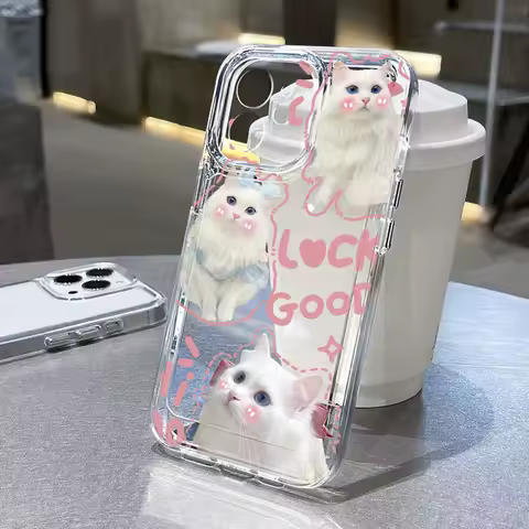 Soft TPU Cat Case For Samsung A56 5G A54 A55 A36 A35 A34 A53 A52 A24 A23 A22 A15 A14 A13 A05 S24 Ultra S23 S25 S21 S20 FE Covers