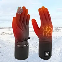 Touch Screen Thinnest Battery Rechargeable Electric Guantes Winter Hand Warm Moto Driving Heated Snowmobile Glove Heating Liners