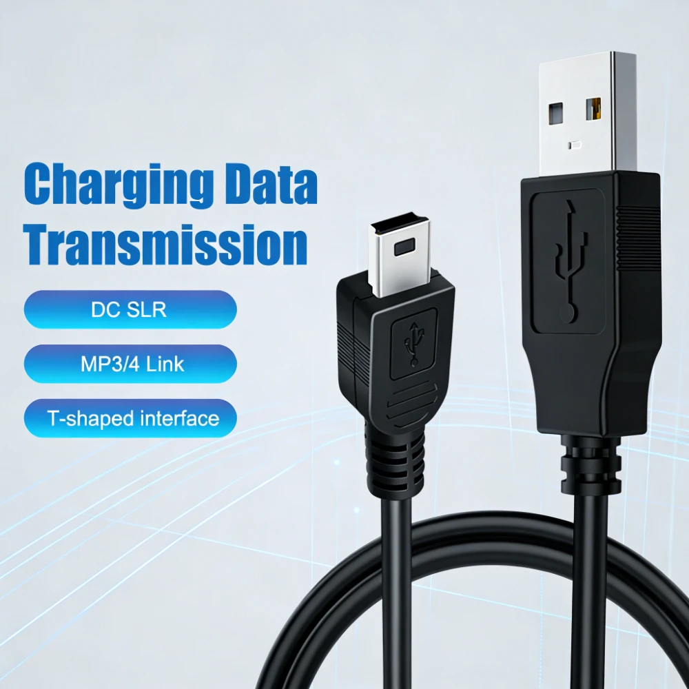 Mini-B 5Pin Male to USB 3.0 Male Fast Charging Wire USB Cable For Devices MP3 MP4 Player Camera Mobile Phone Hard Disk Computer