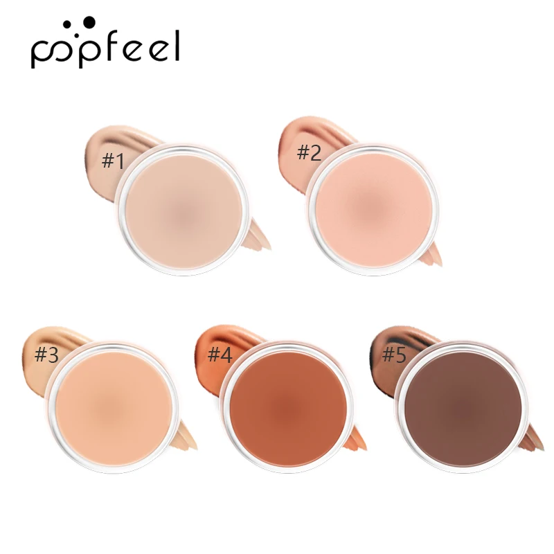 POPFEEL Corretivo creme fosco de longa duração, à prova d'água, resistente ao suor, construível para cobertura de tatuagem, textura creme suave.