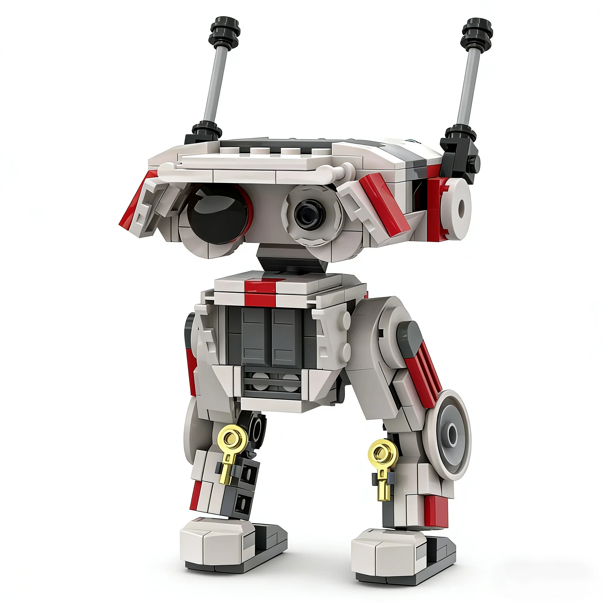 MOC Mini Sci-fi Explorer Robot Building Blocks Kit Space Droid Model Bricks DIY Toy For Boys Adult Desktop Display Gift
