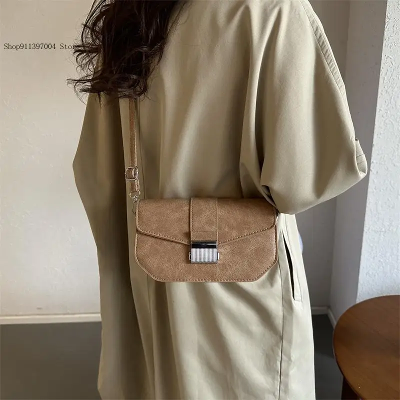 Leisure Commuting Pure Color Niche Versatile Hand-Held Shoulder Crossbody Armpit Postman Square Bag Female