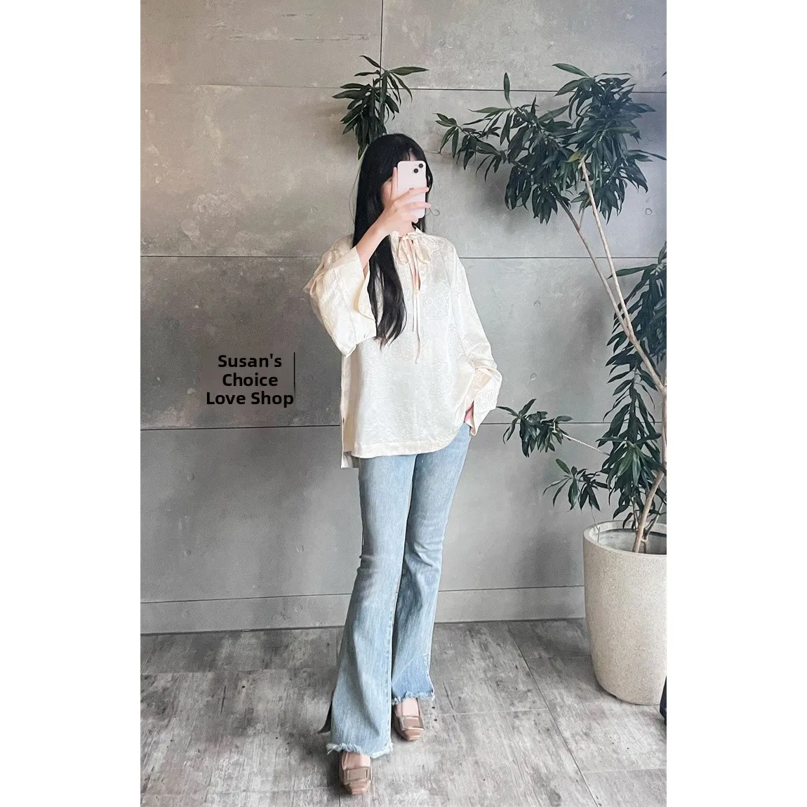 

Модная женская шелковая блузка Susan с восточной вышивкой, широкими рукавами и завязками на талии, весенняя новинка в китайском стиле, премиум-качество