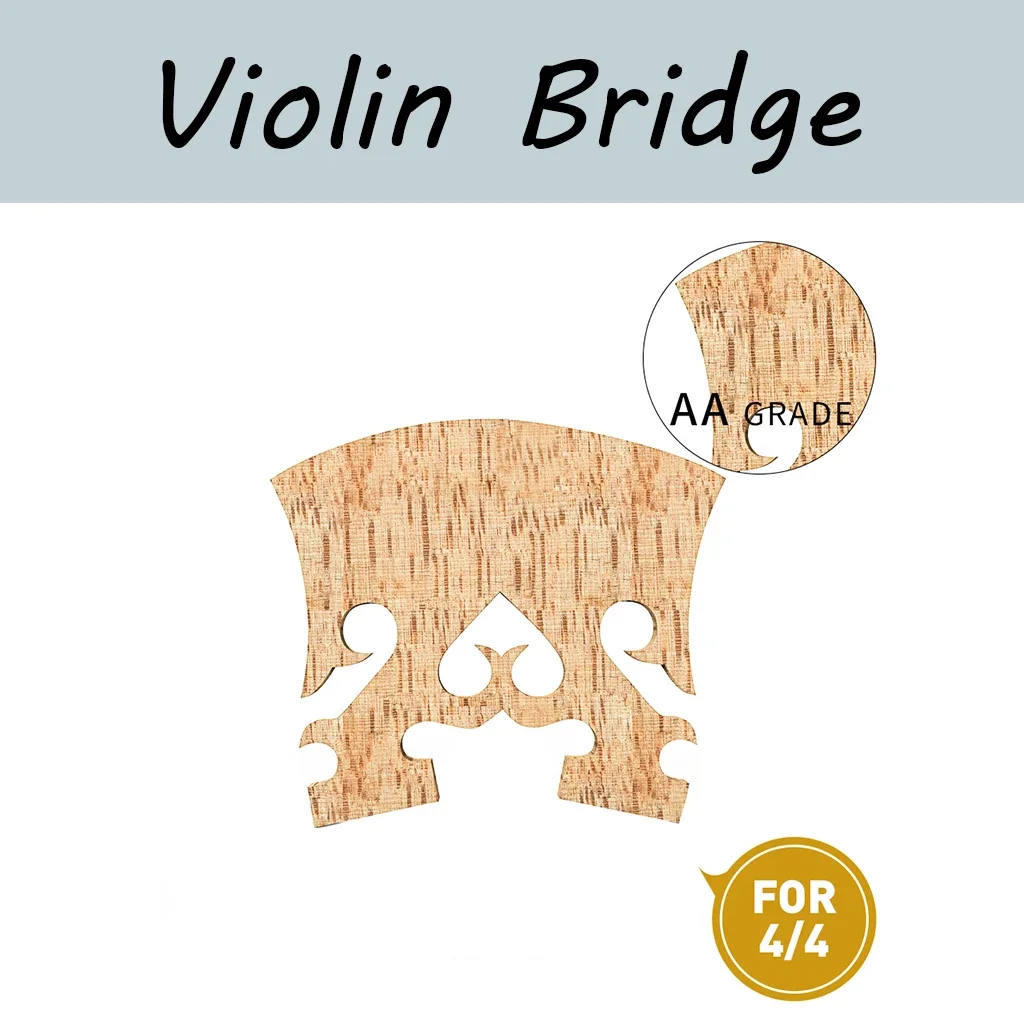 LOOK 1PC AA Grade Maple 4/4 Violin Bridge Upside Down Heart Baroque Violin Bridge Violin Use