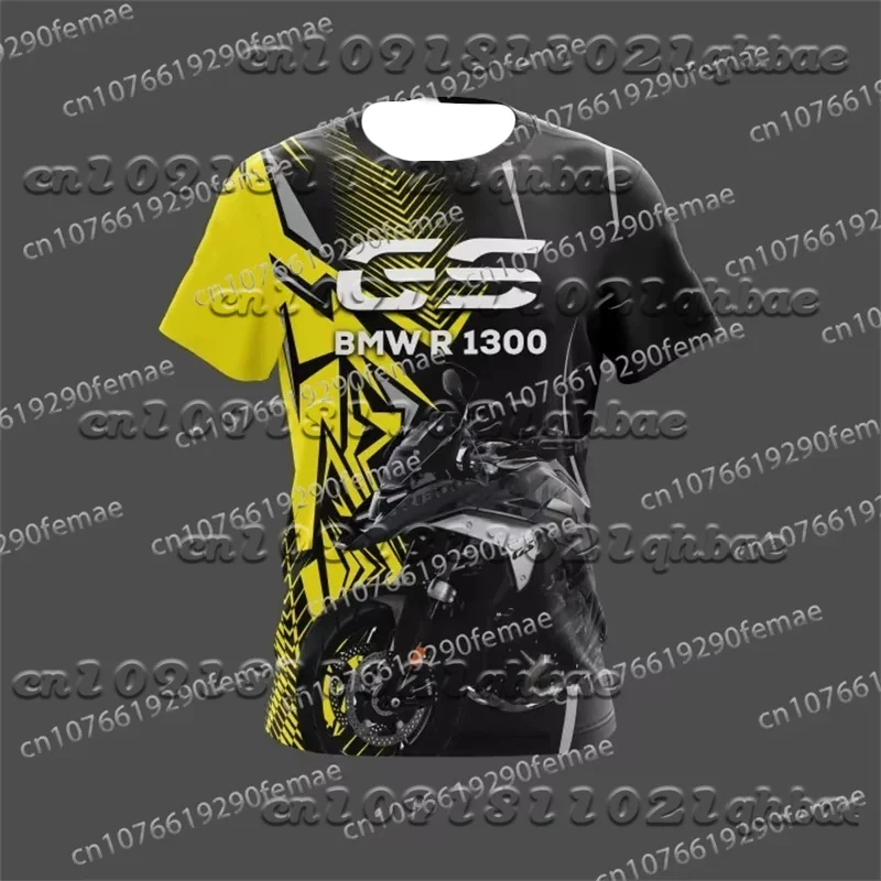 

2025Men's And Women's Motorcycle Casual Loose Riding Short Sleeved T-Shirt Summer Quick Drying Bmw Printed Short Sleeved T-Shirt
