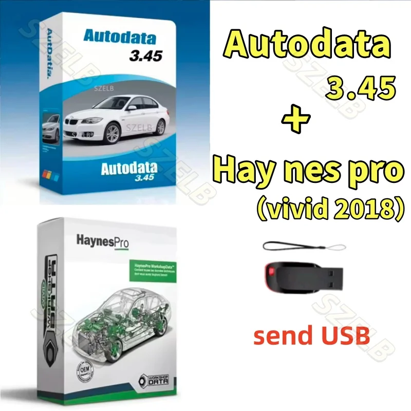 

Newest hay nes pro（vivid 2018）and Autodata 3.45 offline Auto Repair Software send USB or download link with installation video