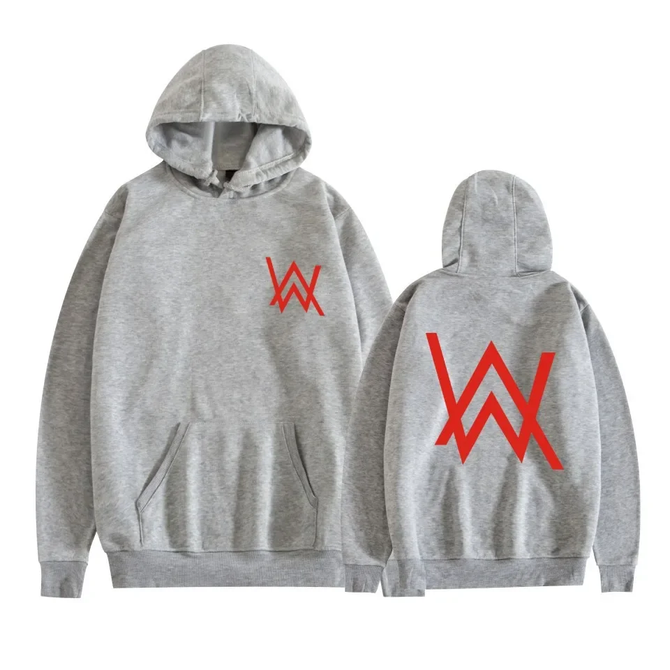سترة بغطاء للرأس من Alan Walker DJ Style كاجوال فضفاضة تناسب للجنسين، سترة بغطاء للرأس منقوشة للرجال والنساء