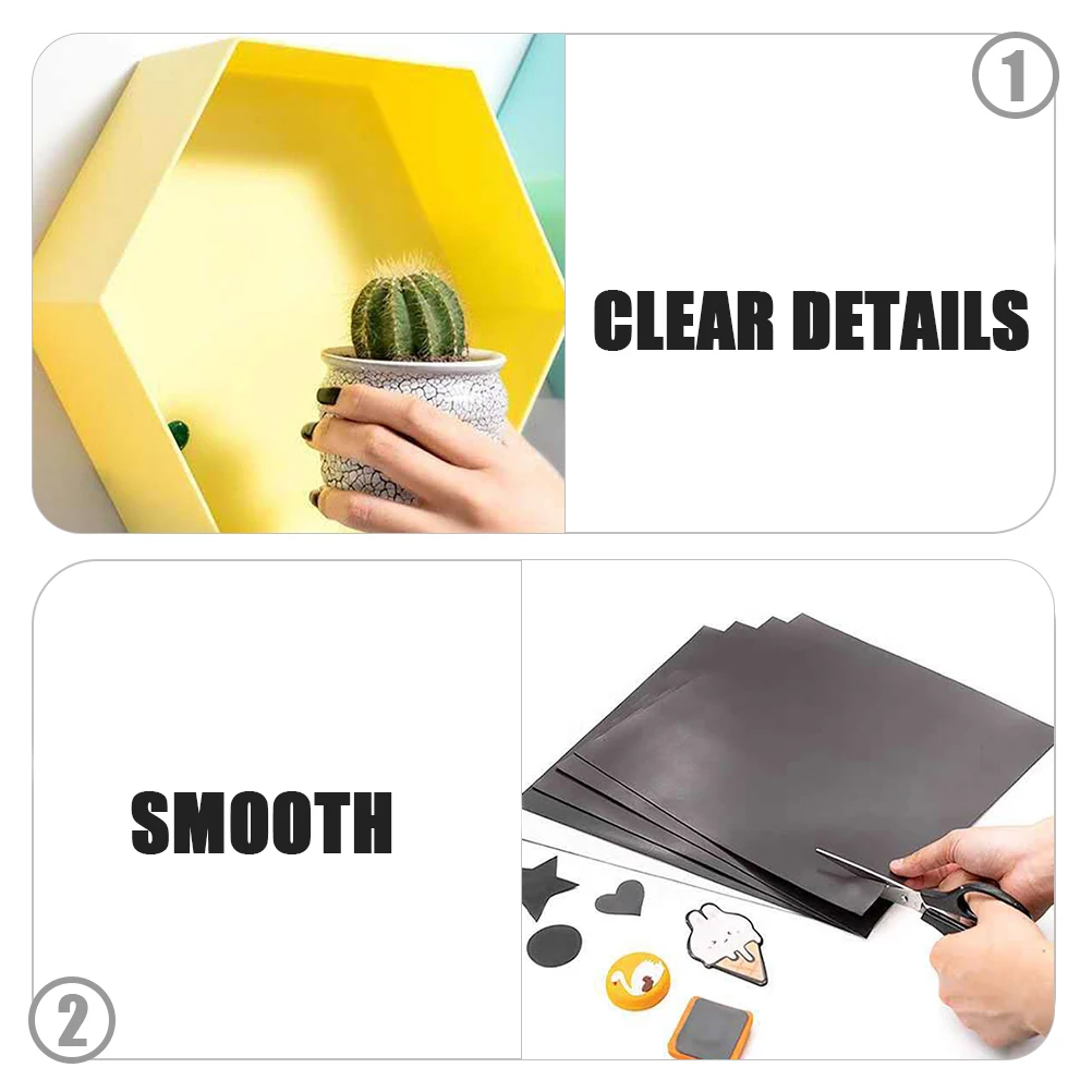 

10pcs Magnetic Sheets DIY Material Flexible Adhesive Strong Non Marking Craft Decor Fridge Photo Wall Party Reminder Durable