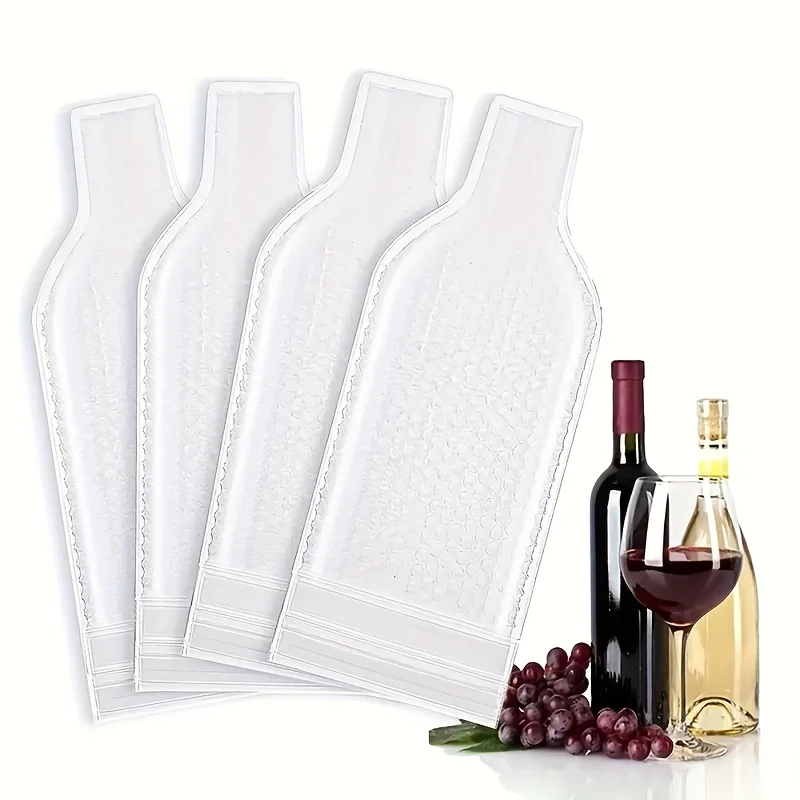 2/4/6Pcs Reusable Portable Wine Shatterproof Protective Bag Multi Layer Cover Travel Picnic Gift Anti Break Bottle Carry Supply