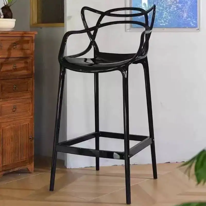 Japan Contemporary Bar Chair Back Support Decor Grey Nightclub Luxury Bar Chair High Ergonomic Taburetes Altos Club Furniture