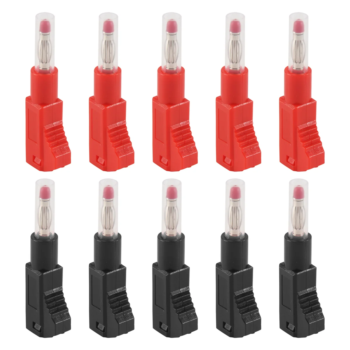 High-end 10 Sets Retractable Sheath 4Mm Banana Plug Connectors Stackable Wire Solder Multimeter Test Leads Ends Plugs Adapter