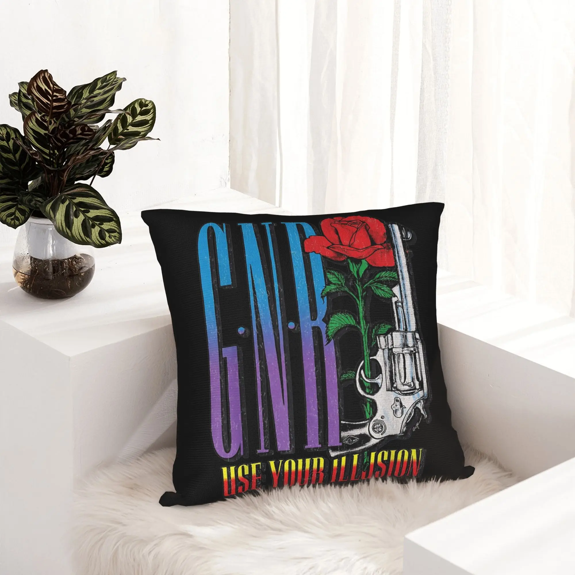 G-Guns N Roses Illusions Tour Pillowcase Soft Polyester Cushion Cover Decorative  Pillow Case Cover Home Dropshipping 40*40cm