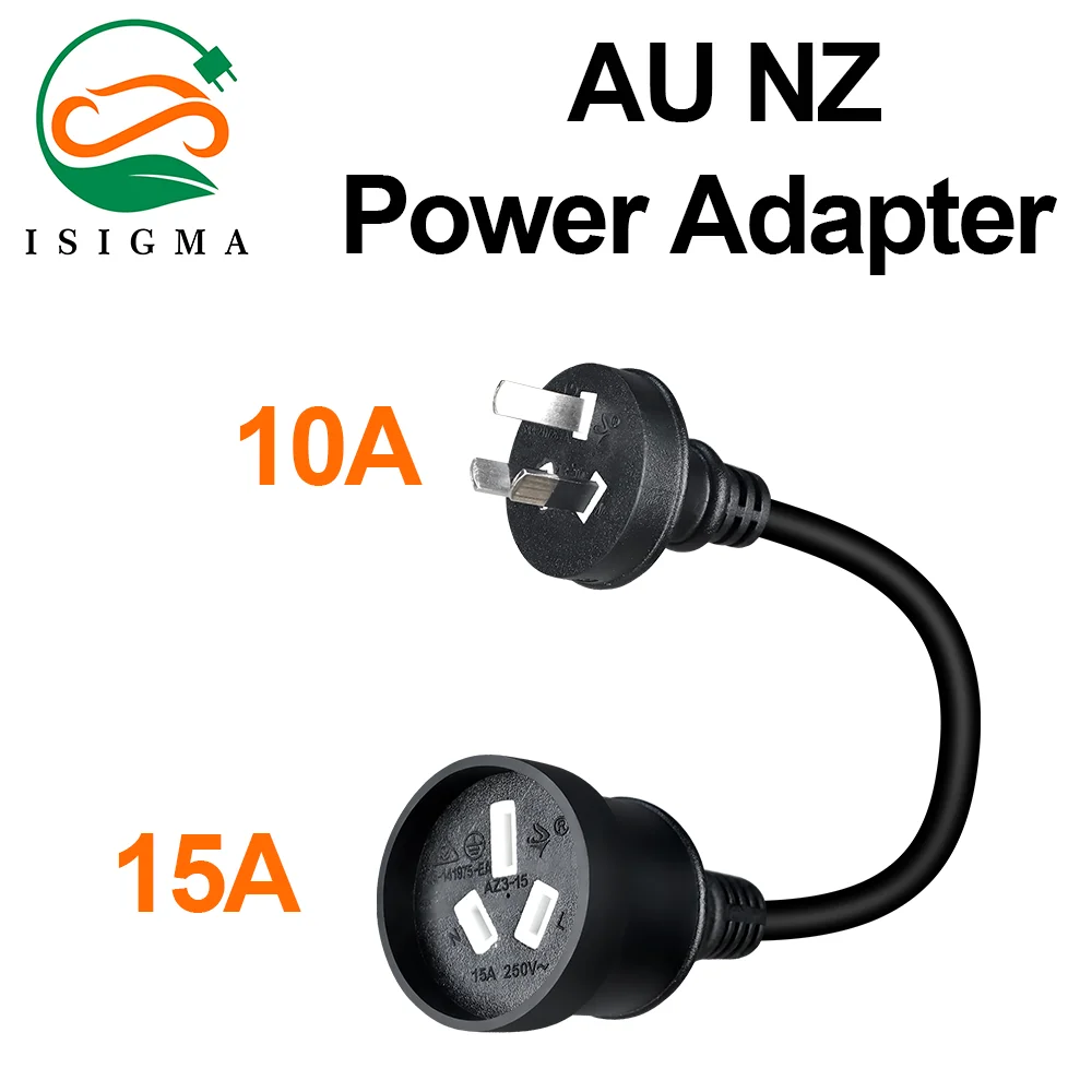 

ISIGMA EV Charger Power Adapter 10A to 15A AU NZ Plug for Charging Plug