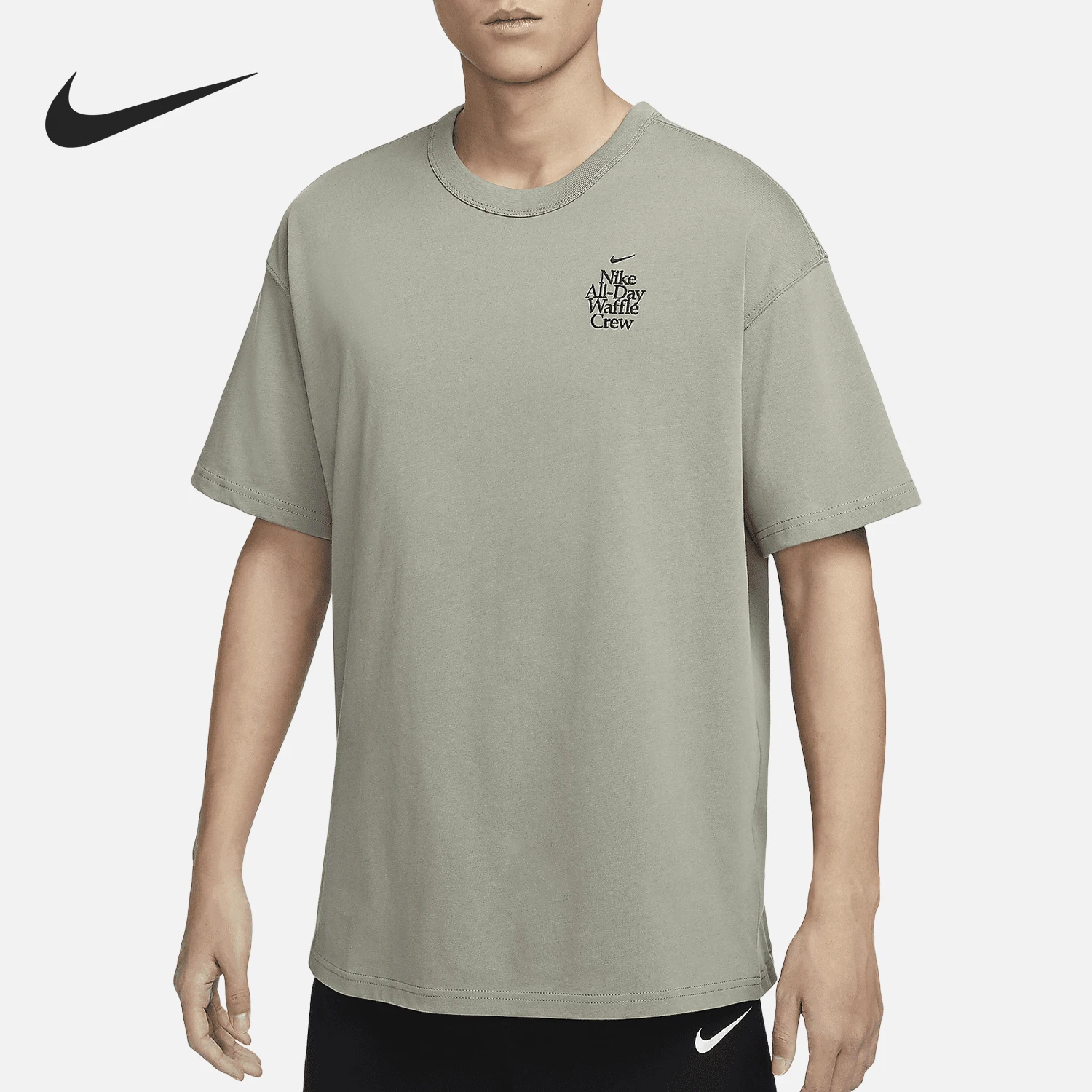 Nike genuine genuine Summer New Men's Comfortable Breathable Round Neck Loose T-Shirt HQ1202-053