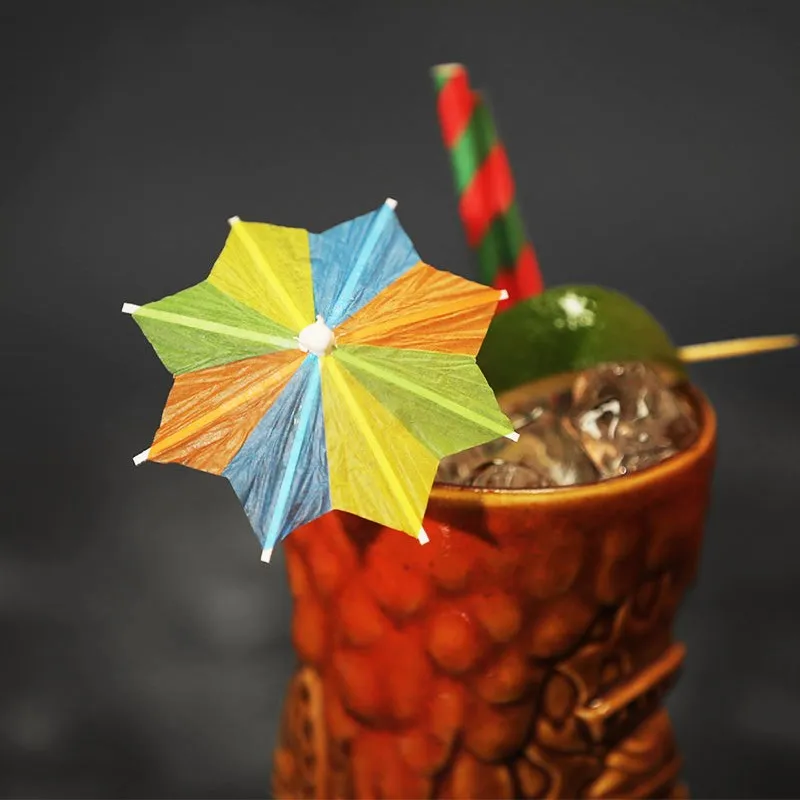 80pcs/pack Drink Fruit Cake Sticks Mini Umbrella Paper Cocktail Parasols Umbrellas Wedding Decoration Birthday Party Supplies 5Z