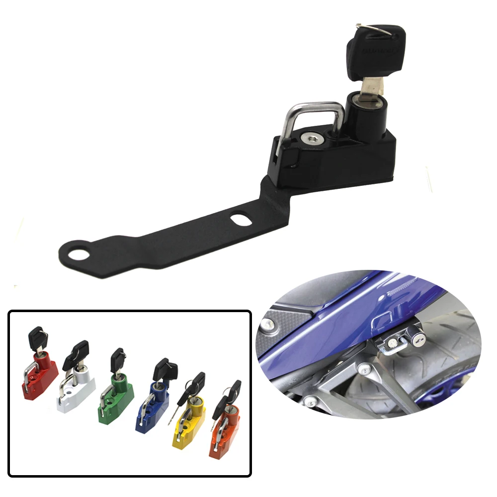 

Helmet Lock Password Mount Hook with 2 Keys Side Anti-theft Security For Yamaha YZF R25 MT-25 YZF R3 MT-03 2014-2020 Motorcycle