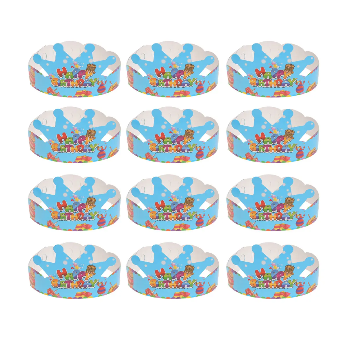

25Pcs Paper Hats Crown Tiling Birthday Caps Kids Adults Party Decorations Headpieces Elegant Design Crowns