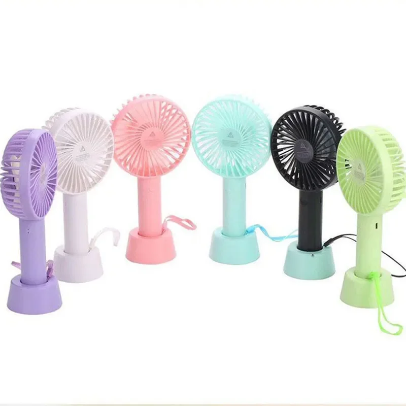 Portable Handheld Mini Fan USB Rechargeable Cooler 3 Speeds Strap Office Outdoor Travel