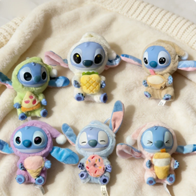 

Виниловая плюшевая слепая коробка-сюрприз Disney Stitch Snack Time Series, случайный дизайн, коллекционная игрушка для домашнего декора, подарки на день рождения