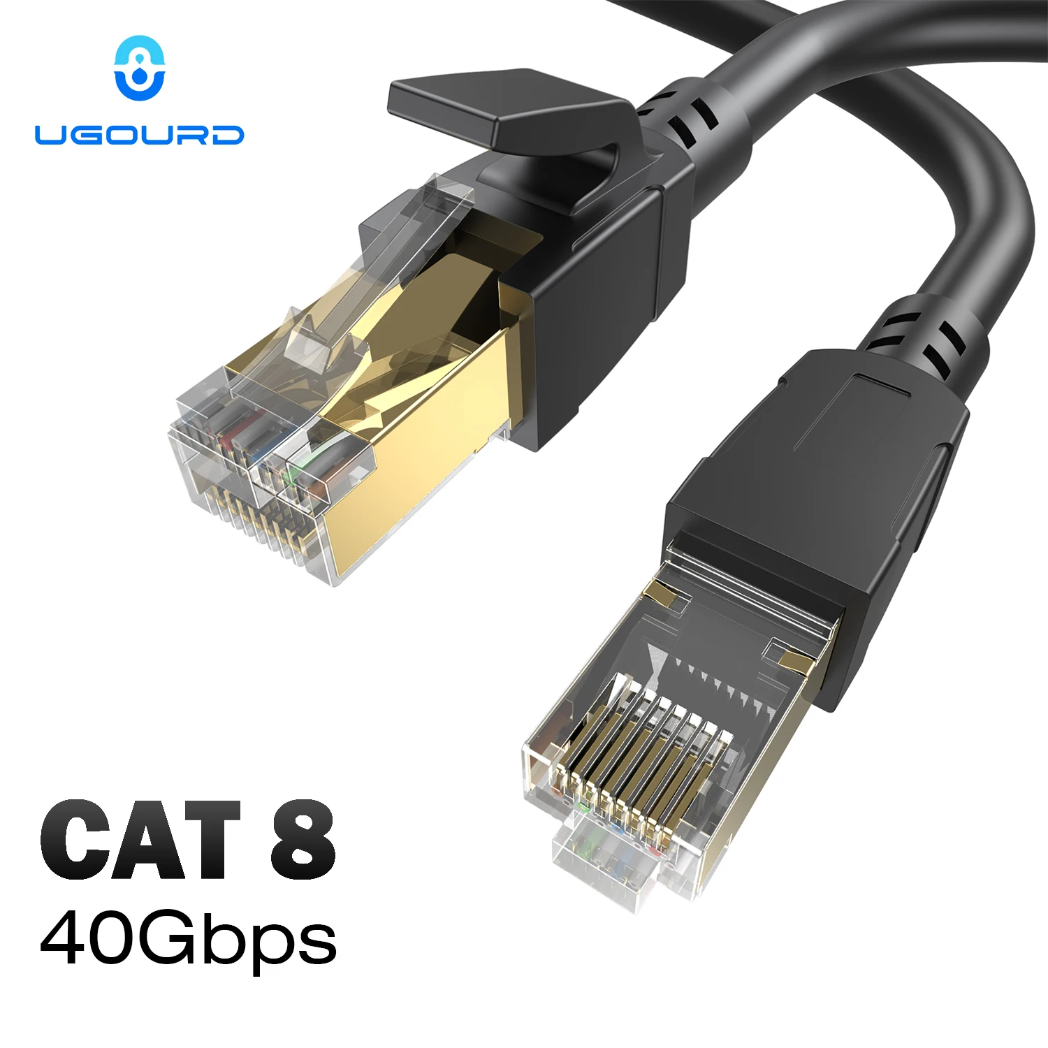 Câble Ethernet Cat8 2000Mhz CAT 8 40Gbps, câble de raccordement réseau 10m SFTP RJ45, cordon Internet Lan pour Modem, commutateur, routeur PS5 PS4