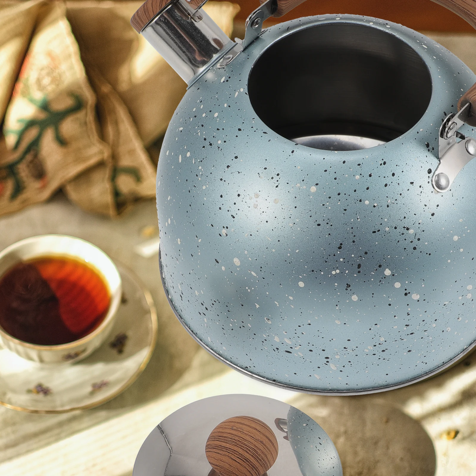 

Stainless Steel Kettle Water Boiling Pot Household Metal Heating Practical Tea Drink Brewer Instant Kitchen