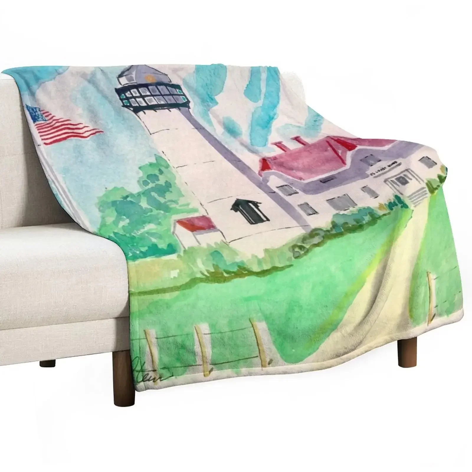 

New Chatham Lighthouse Throw Blanket Decorative Beds Decorative Throw Blankets