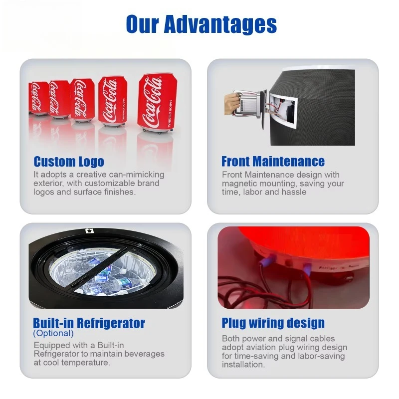 Professional Commercial Pantallas  Para Publicidad Full Color  Display Panel Durable Digital Signage Cans  Screen