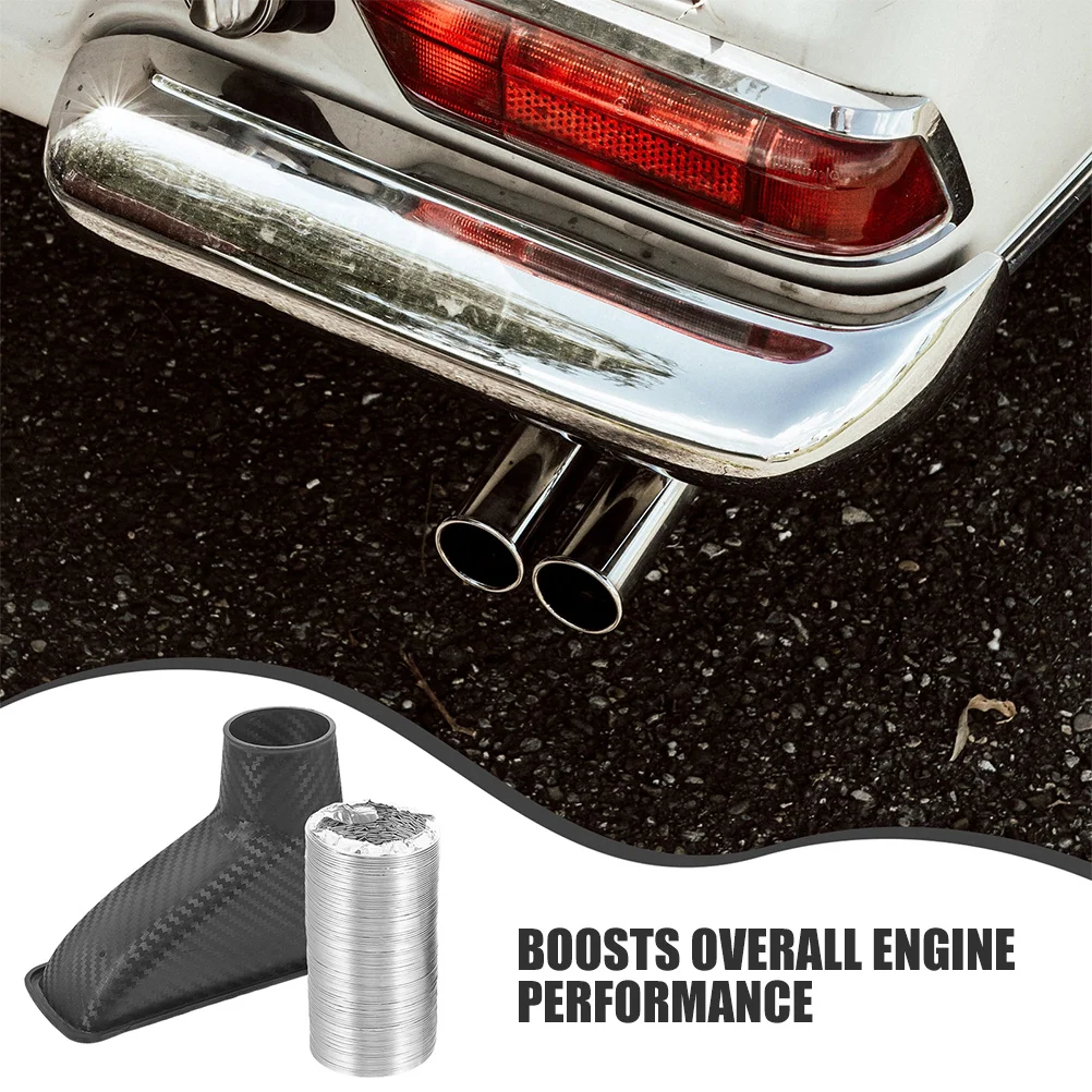 

2pcs Car Air Duct Intake Hose For Engine Air Vents Duct Auto Parts Car Modification Durable Abs Efficient Airflow