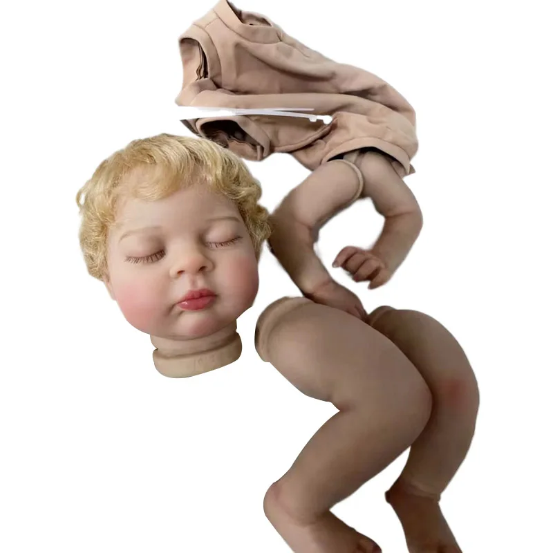 19 Inch Blonde Hair Reborn Kit Esenia Already Painted DIY Reborn Doll Parts  with Body Cloth