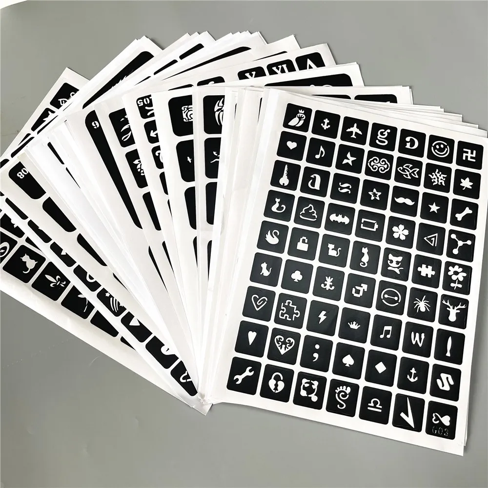 

Многоразовые трафареты для татуировки хной, тотем, роза, слоган, волк, аэрограф, блестящие трафареты для татуировок, шаблоны для рук, запястья, живопись на теле, искусство