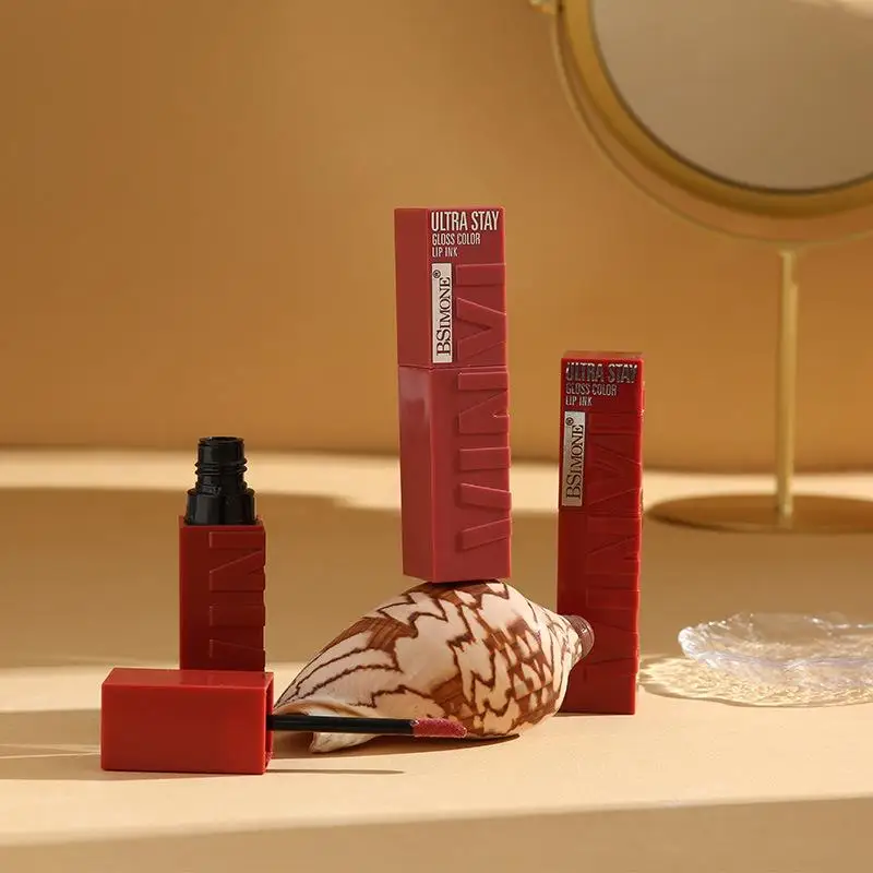 Lápiz labial líquido mate de 4.2ml, brillo labial nude aterciopelado de larga duración, tinte labial impermeable que no se pega a la taza, maquillaje a prueba de agua